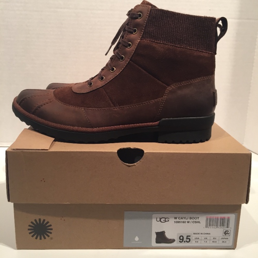 UGG Cayli Waterproof Duck Leather Laceup Boot - Picture 8 of 8